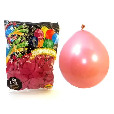 GLOBO METALIZADO FUCSIA X 50 UNI